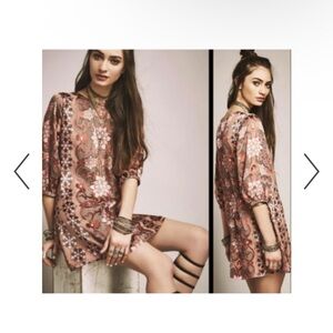 For Love And Lemons Red and Brown Dress